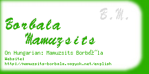 borbala mamuzsits business card